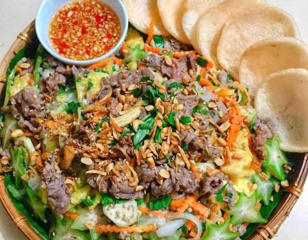 gỏi bò bóp thấu