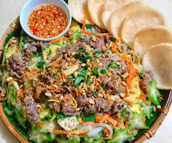 gỏi bò bóp thấu